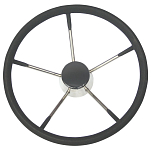 Рулевое колесо из нержавеющей стали с черной пеной Lalizas 99701 390 мм