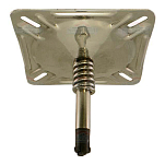 Springfield marine 169-1614201PP Kingpin Lock Swivel Seat Mount Серый Grey 177 x 177 mm