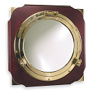 Купить Зеркало в иллюминаторе Foresti&Suardi 2005S.L 540x540мм из латуни и красного дерева 7ft.ru в интернет магазине Семь Футов