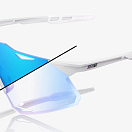 Спортивные очки 100% HYPERCRAFT LE Bastille- Pearl White Glitter - Blue Mirror Photochromic Lens, 60000-00025