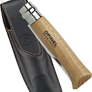 Opinel 001089 N°08 Inox+Case Коричневый  Natural 8.5 cm