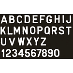Seachoice 50-74701 T Готическое письмо Черный White 7.6 cm 