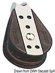 Одношкивный блок на шарикоподшипниках из делрина с неподвижным креплением Viadana 28 мм 150 - 750 кг 8 мм, Osculati 55.025.08