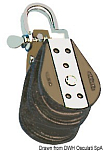 Двухшкивный блок на шарикоподшипниках из делрина с такелажной скобой Viadana 22 мм 100 - 700 кг 6 мм, Osculati 55.030.06