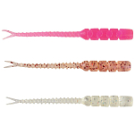 Mustad AJW-BCI-2-008-15 Aji Bachi-Bachi Мягкая приманка 50 mm Розовый Orange Glow Glitter