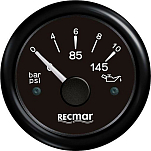 Recmar RECKY15202 10-184ºC 0/10 bar Индикатор давления масла Черный Black 51 mm 