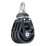 Harken 6240 45 Mm Тройной поворотный шкив Черный Black / Silver
