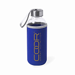 Coor P04 Стеклянная бутылка с крышкой 420ml  Blue