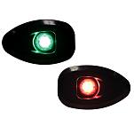 Комплект бортовых огней без отверстий Lalizas Micro LED 12 74359 112,5° цвет чёрный свет красный/зелёный