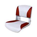 Сиденье пластмассовое складное с подложкой Deluxe All Weather Seat, бело-красное Newstarmarine 75113WR