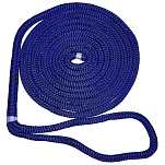 New england ropes 325-50531600015 4.57 m Двойной плетеный док-трос Голубой Blue 12.7 mm