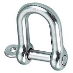 Euromarine 005214 A4 Прямая скоба с невыпадающим штифтом Серебристый Grey 5 mm
