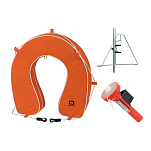 Комплект спасательный круг-подкова оранжевый, автоматический буй, кронштейн для хранения, Osculati 22.419.02