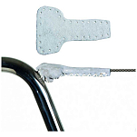 Waterline design 2351151 Parafil Terninal Guardrail Leather Protection Серебристый Light Blue