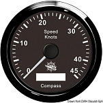Speedometer w/GPS compass black/black, 27.780.02