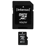 Intenso 3413490 Class 10 64GB Карта памяти Micro SD Черный Black