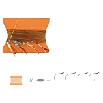 Expert predator 23582 связанный крючок Bolentino Cavagnola 100 m 0.500 mm Оранжевый Multicolour