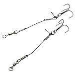 Kinetic F606-007-198 Single Stinger Связанные Крючки 100 Mm 65 Фунты Черный Black 1 