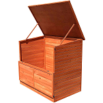Gardiun KNH1096 Pool Деревянный открытый шкаф Коричневый Wooden 137 x 91 x 120 cm