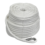 Якорный трос с коушем Santong Rope STALW04 Ø10ммx45м 1600кг из белого полиэстера 18-прядного плетения