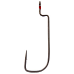 Mustad 39820AP-TX-5/0-5A Tak-Offset Worm Техасский Крюк Серебристый TitanX 5/0