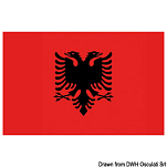 Flag Albania 20 x 30 cm Osculati 35.474.01