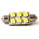 Dixplay 020045 SV8.5 8-35V 1W Гирлянда 6 Прохладный белый Вел Трансфер Лампочка Золотистый Grey 42 x 16 mm