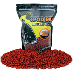 Pro elite baits C8433883 Микс Криль и Краб 1.8kg Пеллеты Красный