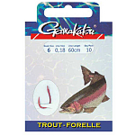 Gamakatsu 140158-00800-00020-00 Booklet Trout 3610N Палатка Крюк 0.200 мм 150 см Серый Nickel 8 