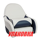 Кресло с болстером Ocean Flip Up, обивка винил, цвет белый/синий (упаковка из 4 шт.) Marine Rocket MR18008_pkg_4