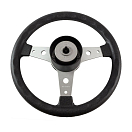 Рулевое колесо DELFINO обод черный, спицы серебряные д. 340 мм, уцененное Volanti Luisi VN70401-01utsenka