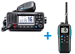 ICOM Морской комплект УКВ IC-M423 и портативная радиостанция IC-M25 / синий