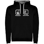Kruskis SU1067050258K094 Толстовка с капюшоном Problem Solution Fish Two-Colour Черный Black / Grey 2XL