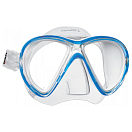 Купить Маска для дайвинга двухлинзовая из бисиликона Mares X-VU LiquidSkin 411033 прозрачно-белый/синий 7ft.ru в интернет магазине Семь Футов