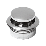 Ручка-кнопка с кольцом из хромированной латуни 34x23,5 мм толщина стенки до 13 мм, Osculati 38.181.01