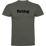 Kruskis CA65500138S286 Футболка с коротким рукавом Word Fishing Зеленый Dark Army Green S