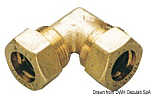Фитинг латунный обжимной 10 мм угловой 90° для медных труб с уплотнительным кольцом, Osculati 17.410.20