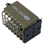 Mikado AMKZ-02-50-CO Квадрат с дном AMKZ-02 Кормушка фидерная прикормочная 10 единицы Зеленый Dark Olive 50 g