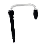 Кран Plastimo 412967 267х146мм Ø10-15мм 360° телескопический поворотный с изливом из алюминия черный