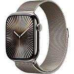 Apple MWXF3QL/A  Watch Series 10 GPS + Cellular 42mm Milanese Loop Золотистый Natural Titanium / Natural