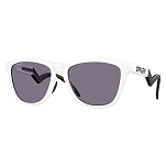 Oakley OO9289-0855-55 Солнцезащитные очки Frogskins hybrid Бесцветный Matte White Prizm Grey/CAT3