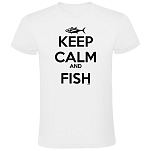 Kruskis CA65500101S086 Футболка с коротким рукавом Keep Calm And Fish Белая White S
