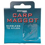 Drennan HNCMGB014 Carp Maggot Связанный Крючок Без Зазубрин Silver 14