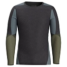 Купить Smartwool SW016453N901.M Базовый слой с длинным рукавом Intraknit Merino 200 Colorblock Серый Charcoal / Winter Moss M 7ft.ru в интернет магазине Семь Футов