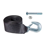 Dutton-lainson 16-24260 Строп лебедки 2600 фунтов 6.09 m Серебристый Black / Silver 50.8 mm