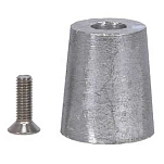 Super marine ANO225 Конец вала Zinc Анод Серебристый Grey 22-25 mm
