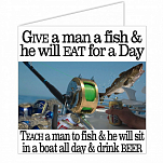 Открытка "Give a man a fish" Nauticalia 3345 150x150мм