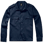 Brandit 4102-8-L Рубашка с длинным рукавом US Голубой Navy L