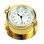Часы-иллюминатор кварцевые Barigo Admiral 1487MS 140x80мм Ø100 из полированной латуни