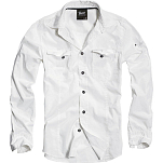 Brandit 4005-7-XXL Рубашка с длинным рукавом Slim Белая White 2XL